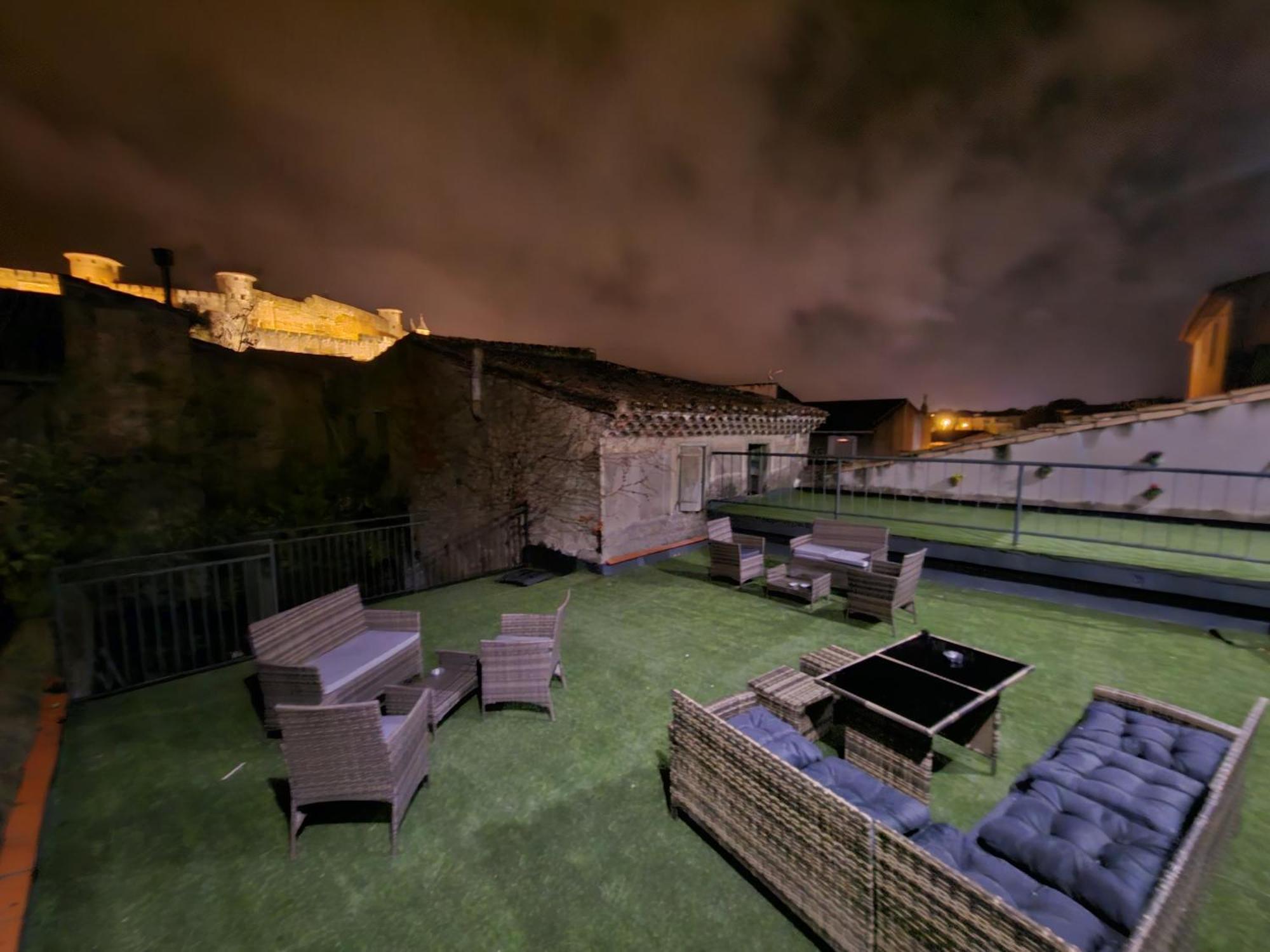 Vue Cite Medievale Castel View Carcassonne Luaran gambar